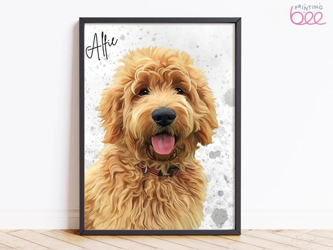 Personalised Watercolour Pet Portrait | Custom Pet Art Print | Pet Memorial Gift