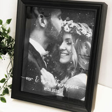 Load image into Gallery viewer, Wedding Diamond Dust Photo Frame Black
