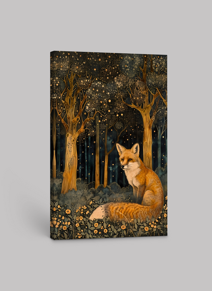 William Morris Fox Motif – Enchanted Forest Art Print on Canvas and Paper