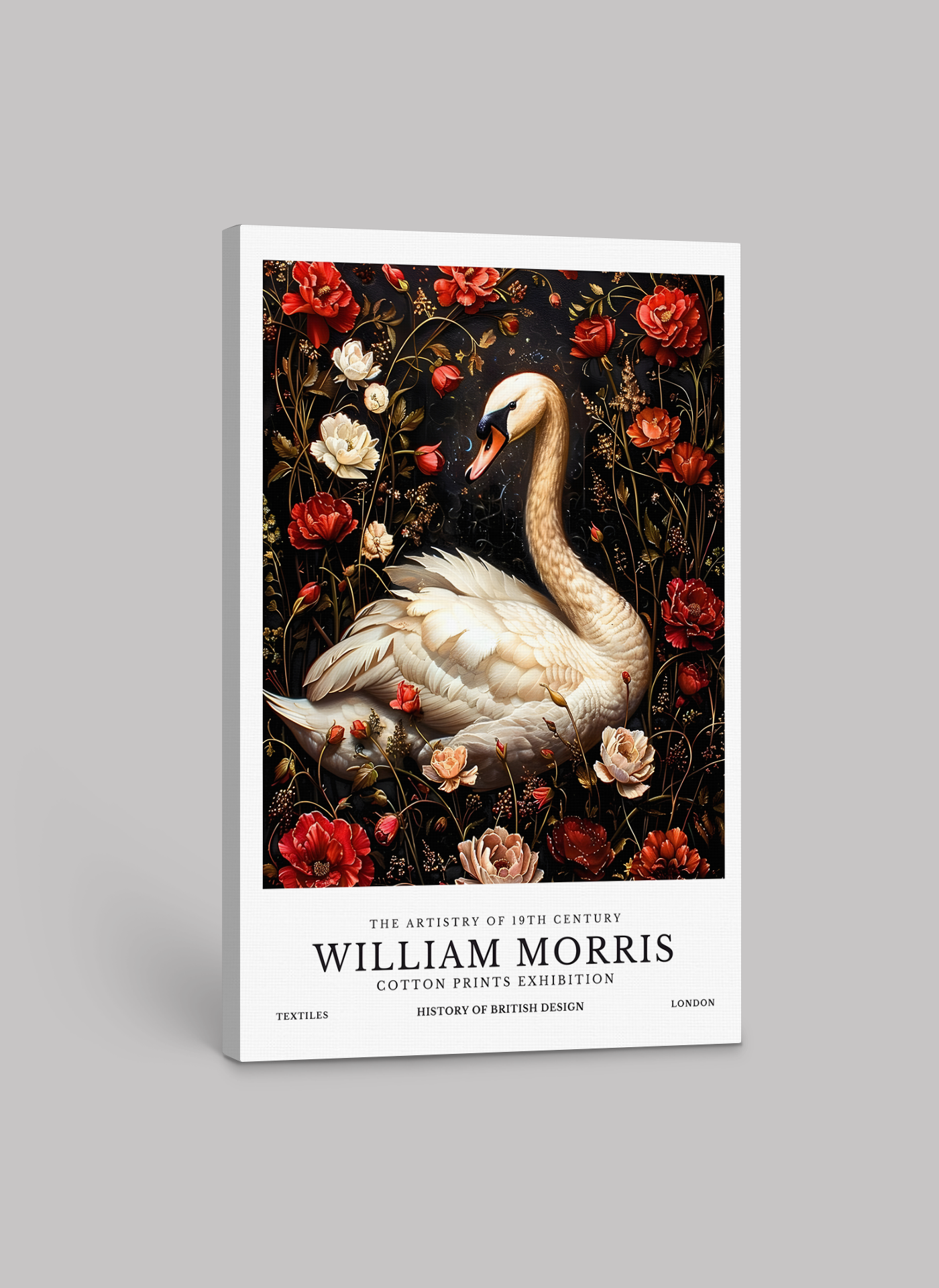 William Morris Swan in Bloom – Art Print on Canvas and Paper