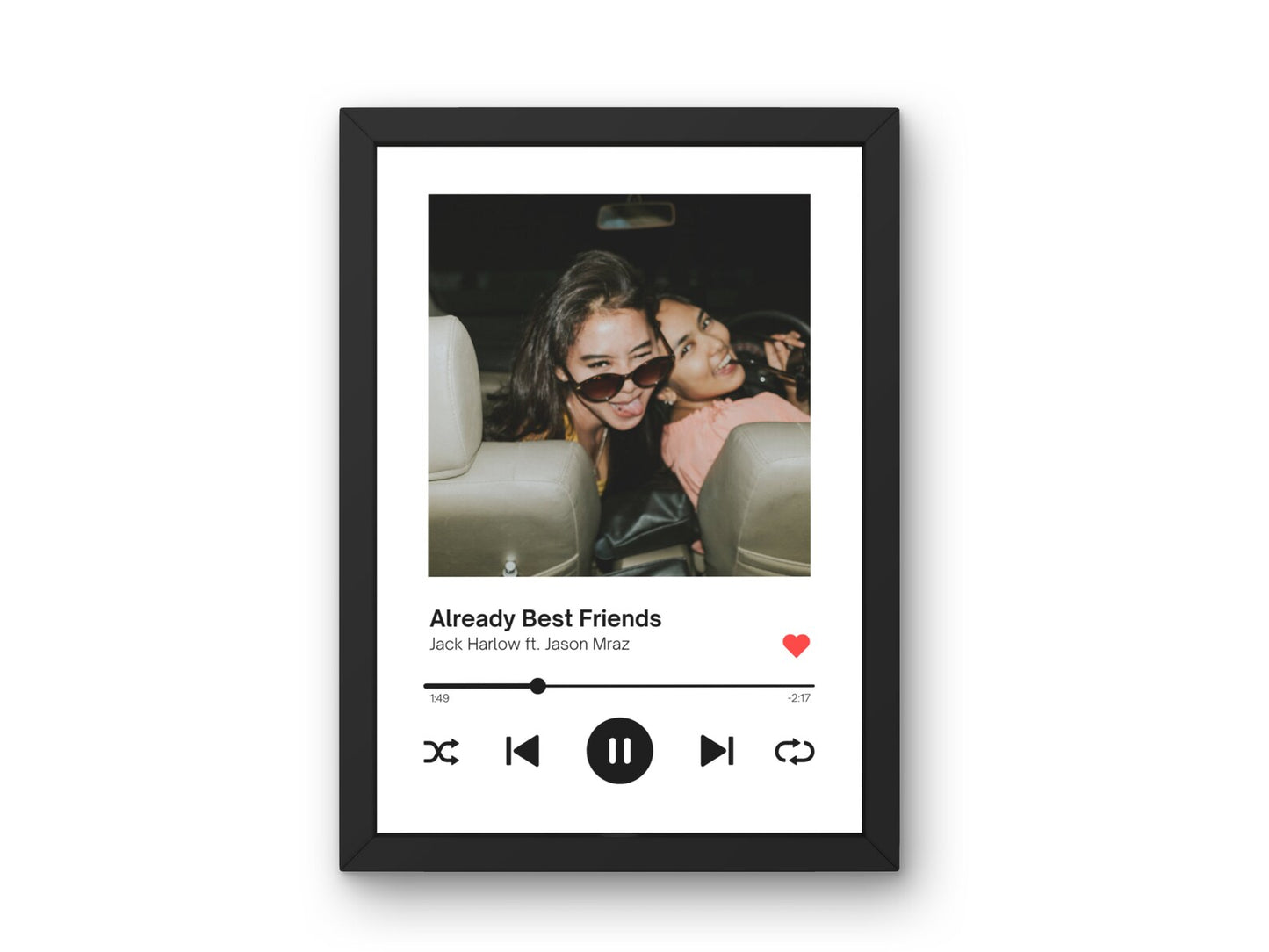 Personalised Spotify Song Glass Plaque Custom Music Gift For Him, Her, Family And Friends