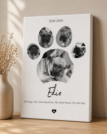 Personalised Dog Memorial Gift Photo Collage Print, Pet Loss Gift, Rainbow Bridge Tribute,Pet Remembrance Gift