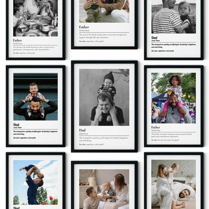 Personalised Father's Day Dad Definition Print From Photo, First Fathers Day Gift From Daughter Son Wife