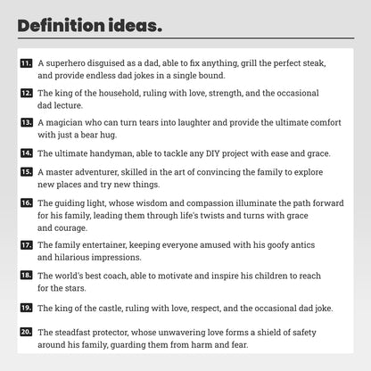 Personalised Father's Day Dad Definition Print From Photo, First Fathers Day Gift From Daughter Son Wife