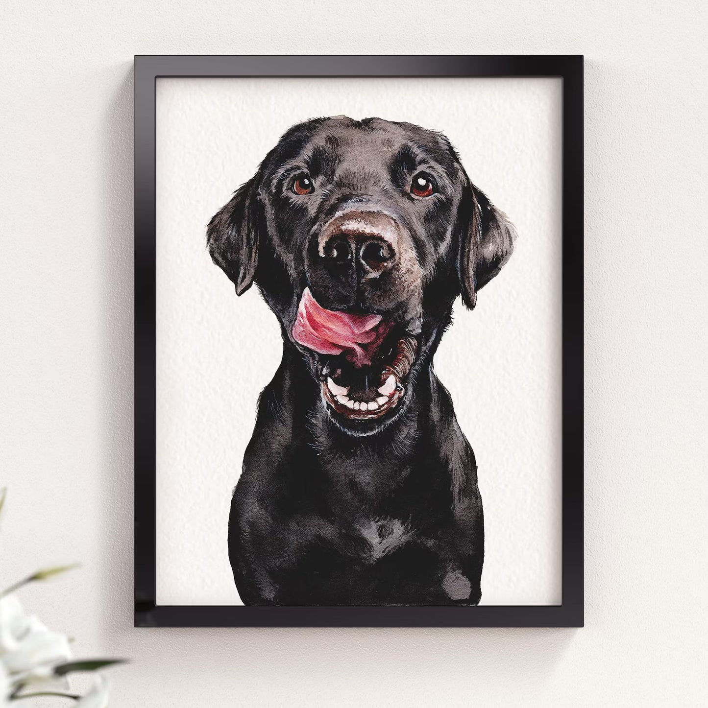 Personalised Dog Painting From Photo - Watercolour Pet Portrait on Canvas - Dog Mum Gift