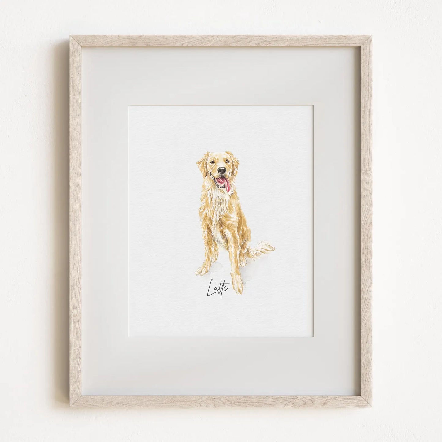 Mini Watercolour Pet Portrait From Photo - Personalised Dog Painting - Pet Memorial Gift