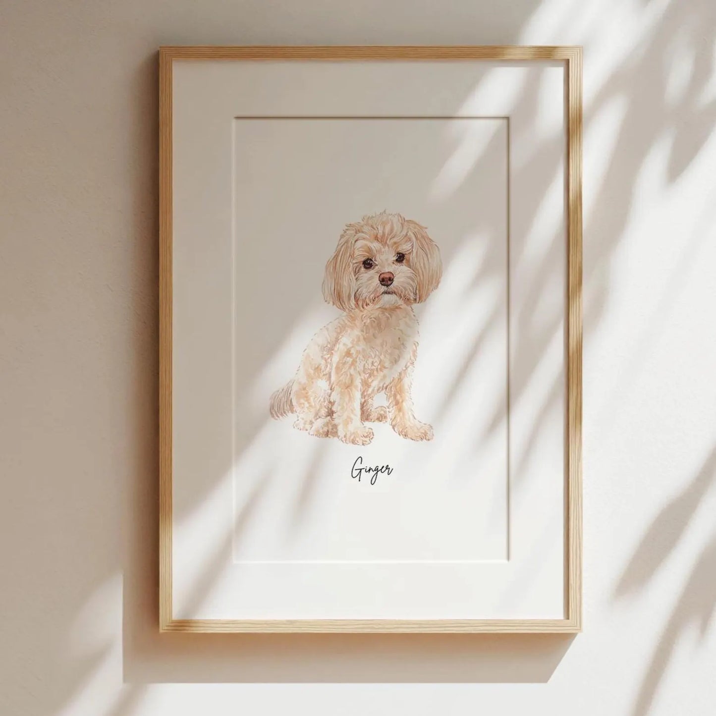 Mini Watercolour Pet Portrait From Photo - Personalised Dog Painting - Pet Memorial Gift