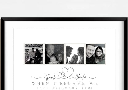 Anniversary Photo Print, Minimalist Line Art, Gift for Girlfriend Wife Fiance, Gift for Her Him, First Anniversary Celebration, Birthday