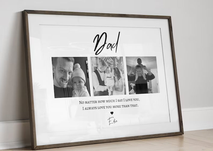 Custom Dad Gift, Personalised Gift from Son Daughter, Daddy Birthday Father's Day Print, Family Wall Art, Birthday Gift for New Daddy Baby