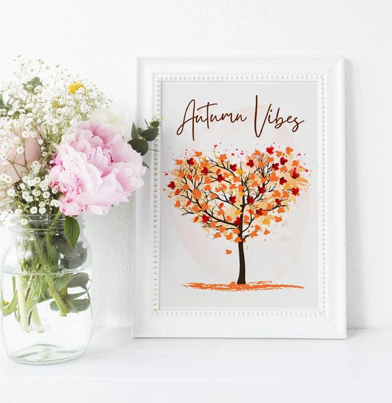Autumn Vibes Wall Print, Autumnul Home Decor, Autumnal Decor, Seasonal Autumn Style, Fall Poster, Autumn Wall Art, Vibrant Autumnal Frame
