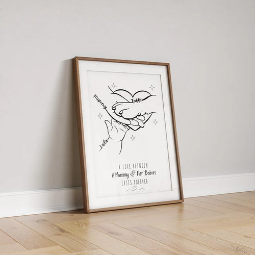 Personalised Hand and Paw Print, Minimalist Gift for New Mummy, Mothers Birthday Gift, Dog Paw Line Art, Doggy Mom Gift, Mum Gift for Her