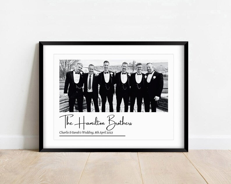 Personalised Photo Print, Family Poster, Fathers Day Gift, Framed Christmas Wall Art, Special Occasion, Nan Grandad Birthday for Her Him