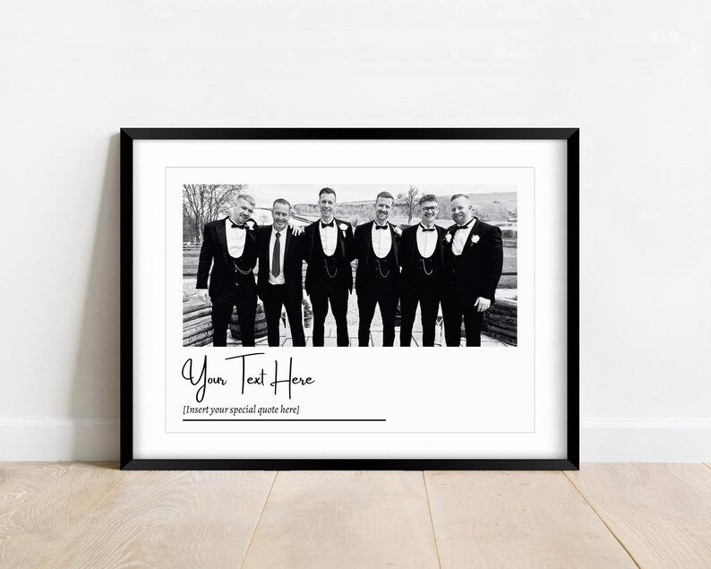 Personalised Photo Print, Family Poster, Fathers Day Gift, Framed Christmas Wall Art, Special Occasion, Nan Grandad Birthday for Her Him