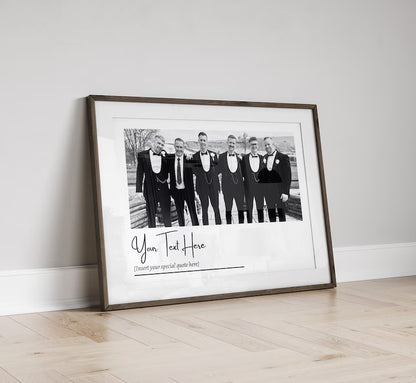 Personalised Photo Print, Family Poster, Fathers Day Gift, Framed Christmas Wall Art, Special Occasion, Nan Grandad Birthday for Her Him