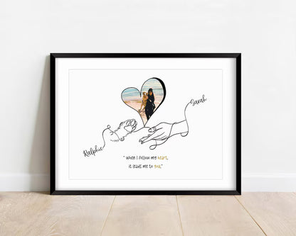 Custom Dog Mum Gift, Personalised Dog and Owner Line Drawing with Photo & Quote, Dog Memorial Gift, Pet Loss, Dog Lover Keepsake, Digital