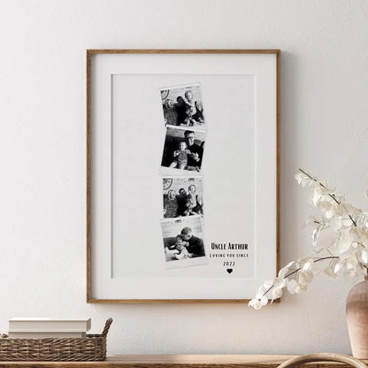 Custom Uncle Polaroid Gift Print, Personalised Uncle Birthday Gift from Niece Nephew, Uncle Photo Wall Art, New Uncle Uncle, Thank You Art