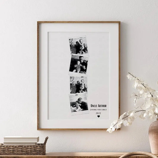 Custom Uncle Polaroid Gift Print, Personalised Uncle Birthday Gift from Niece Nephew, Uncle Photo Wall Art, New Uncle Uncle, Thank You Art