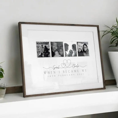 Anniversary Photo Print, Minimalist Line Art, Gift for Girlfriend Wife Fiance, Gift for Her Him, First Anniversary Celebration, Birthday