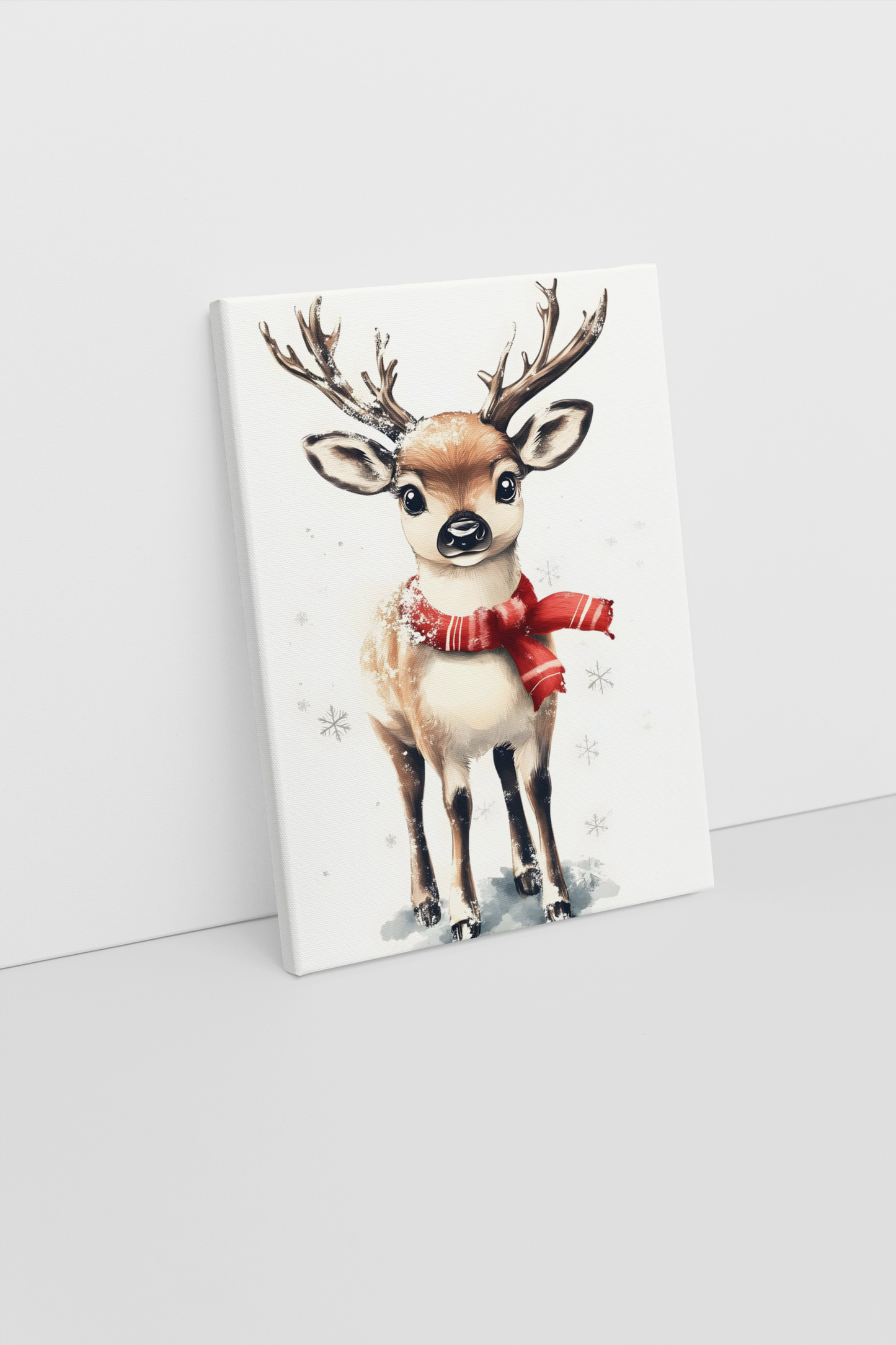 Cute Christmas Reindeer Art Print - Festive Decor for Holiday Cheer