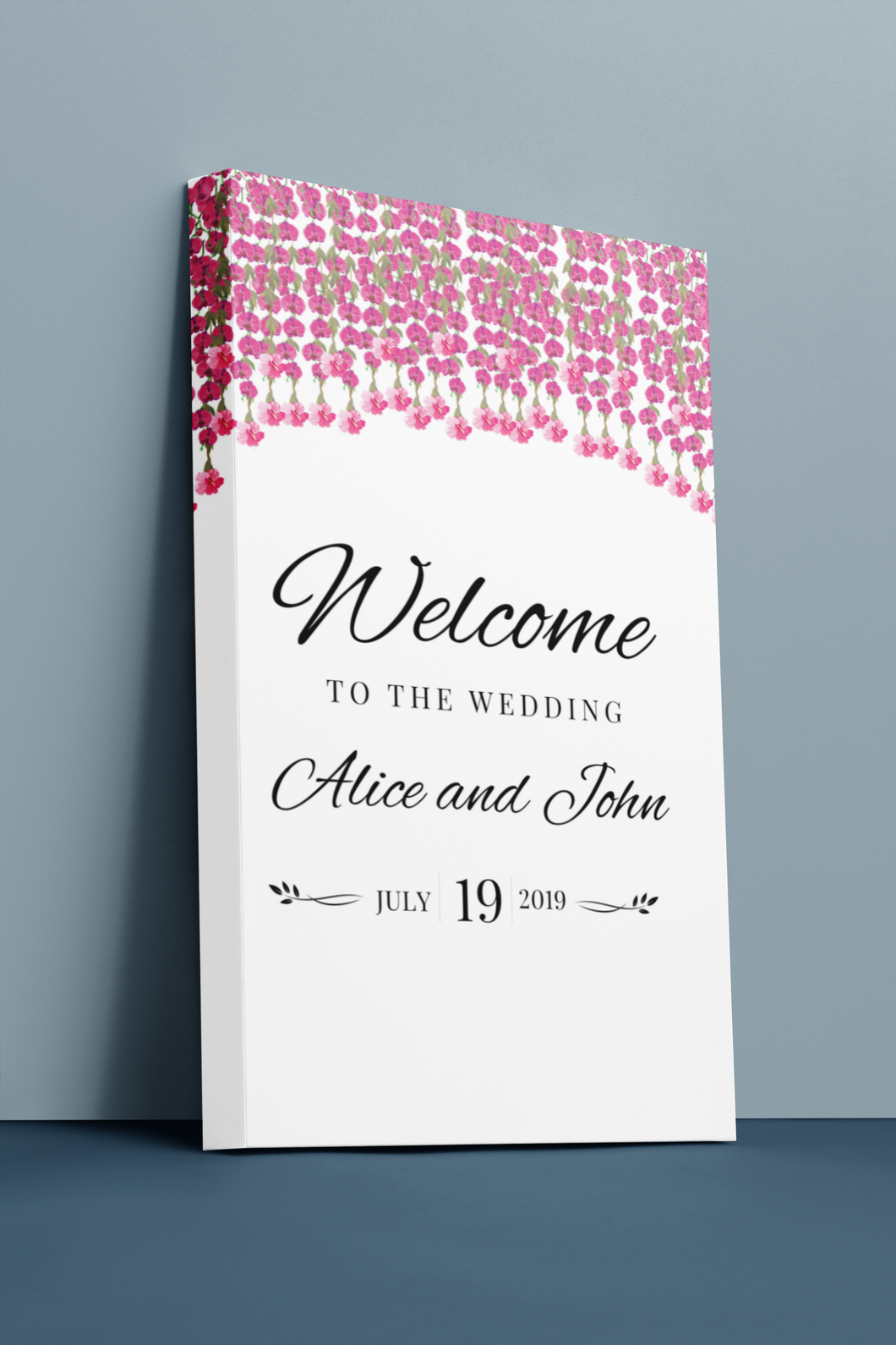 Personalised Wedding Canvas with Names & Date