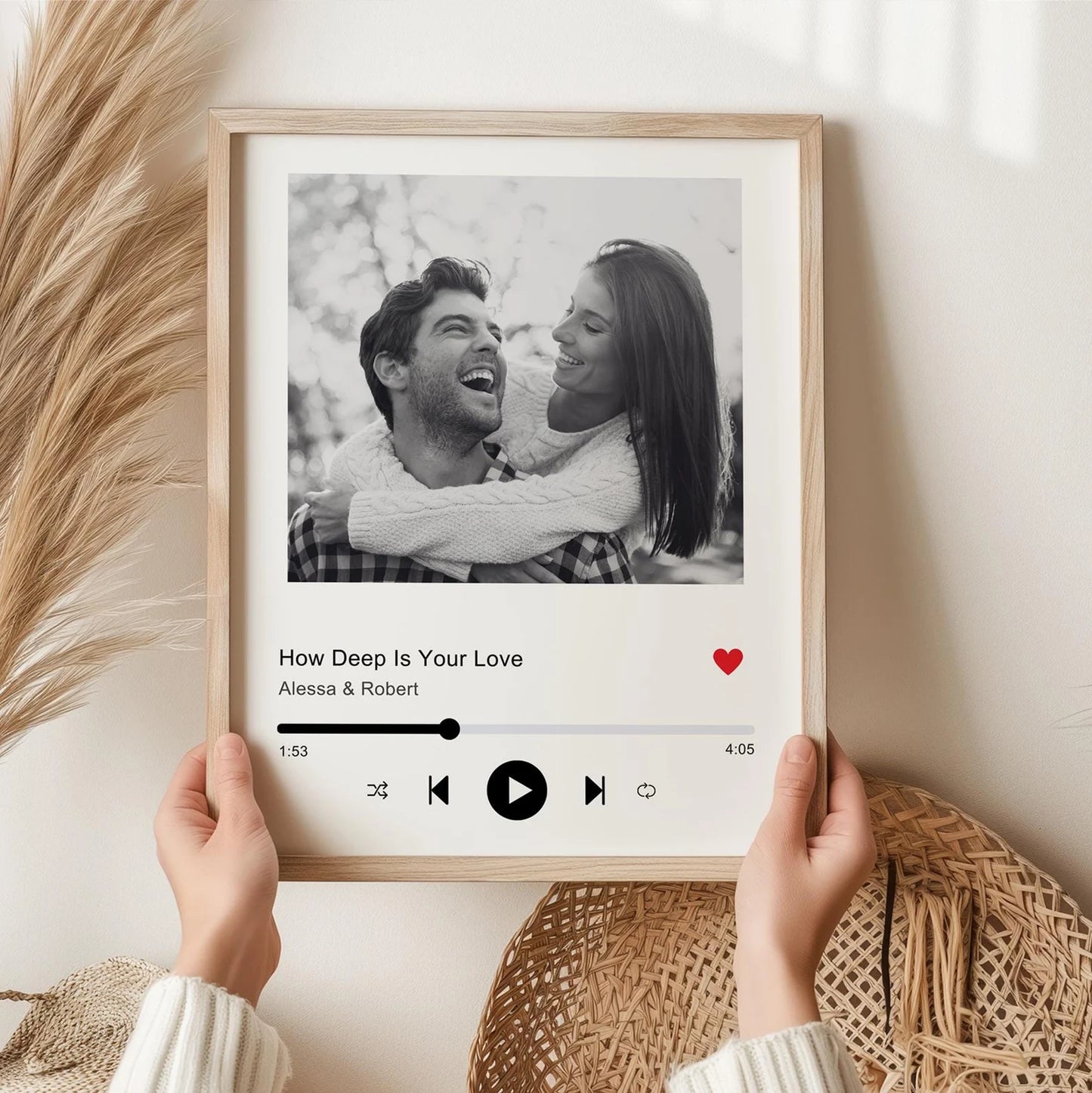 Personalised Spotify Song Glass Plaque Custom Music Gift For Him, Her, Family And Friends
