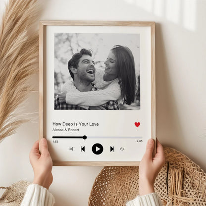 Personalised Spotify Song Glass Plaque Custom Music Gift For Him, Her, Family And Friends