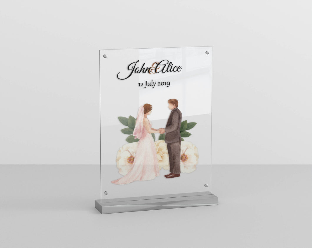 Personalised Acrylic Couple Plaques Wedding Gift