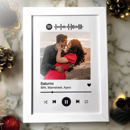 Personalised Spotify Song Glass Plaque Custom Music Gift For Him, Her, Family And Friends