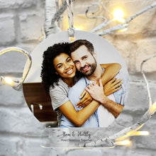 Load image into Gallery viewer, Personalised &#39;First Christmas Together&#39; Photo Bauble

