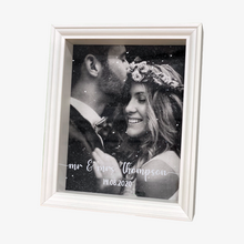 Load image into Gallery viewer, Personalised Diamond Dust Photo Frame White
