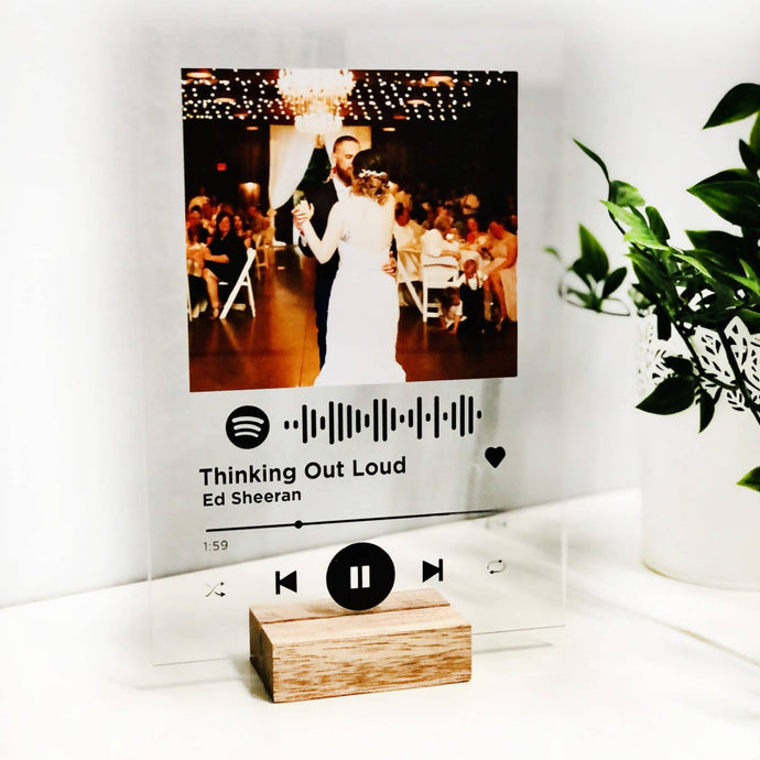 Personalised Spotify Acrylic Song Plaque - front view