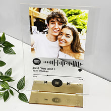 Load image into Gallery viewer, Personalised Spotify Acrylic Song Plaque front view
