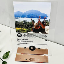 Load image into Gallery viewer, Personalised Spotify Acrylic Song Plaque front view
